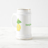 Chope À Bière Illustration d'ananas mignon (Devant gauche)