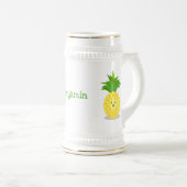 Chope À Bière Illustration d'ananas mignon (Devant droit)
