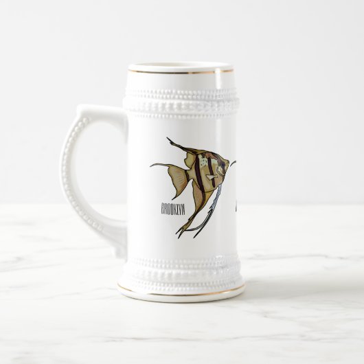 Chope À Bière Illustration d'angelfish (Gauche)