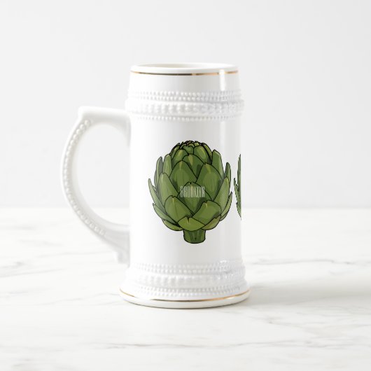 Chope À Bière Illustration d'artiste (Gauche)