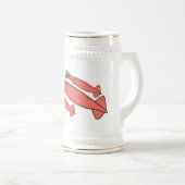 Chope À Bière Illustration de calamar rose (Devant droit)