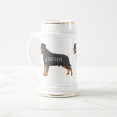 Chope À Bière Illustration de chien Rottweiler (Devant gauche)
