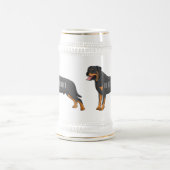 Chope À Bière Illustration de chien Rottweiler (Centre)