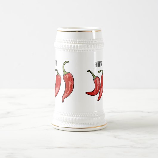 Chope À Bière Illustration de chili (Centre)
