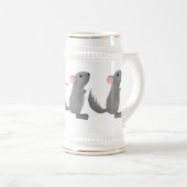 Chope À Bière Illustration de chinchilla gris mignon (Devant droit)