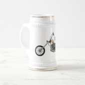 Chope À Bière Illustration de Chopper Motorcycle 1950 (Devant gauche)