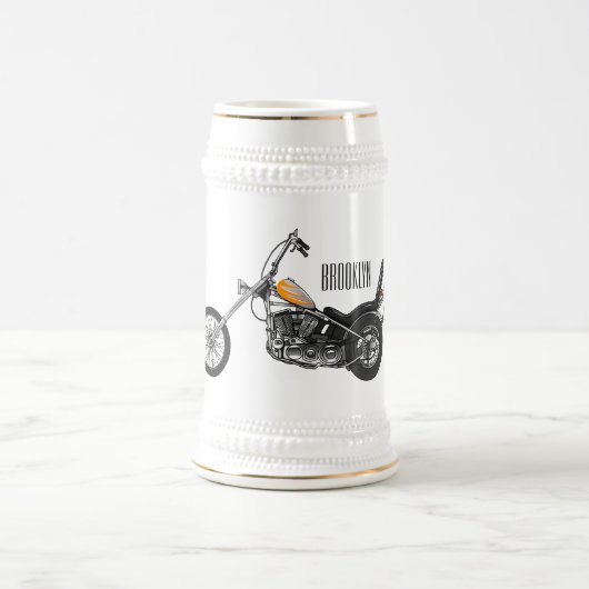 Chope À Bière Illustration de Chopper Motorcycle 1950 (Centre)