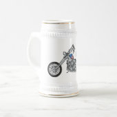 Chope À Bière Illustration de Chopper Motorcycle 1950 (Devant gauche)