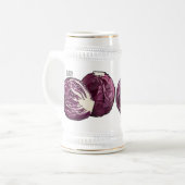 Chope À Bière Illustration de chou rouge (Devant gauche)