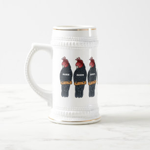 Chope À Bière Illustration de dessin animé de coqs de gangs de g
