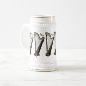 Chope À Bière Illustration de dessin animé sur la harpe (Devant gauche)