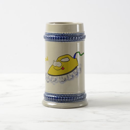 Chope À Bière Illustration de fer à repasser de dessin animé drô (Centre)