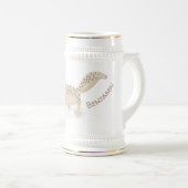 Chope À Bière Illustration de gecko tan tan mignon (Devant droit)