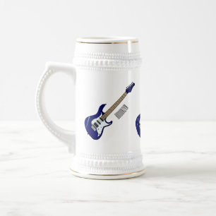 Chope À Bière Illustration de guitare électrique