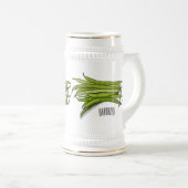 Chope À Bière Illustration de haricots verts (Devant droit)