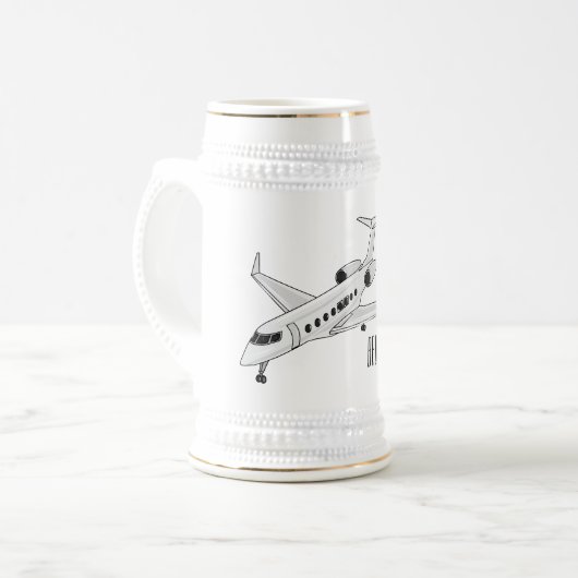 Chope À Bière Illustration de jet privé (Devant gauche)