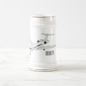 Chope À Bière Illustration de jet privé (Centre)