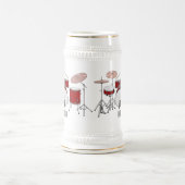 Chope À Bière Illustration de kit de batterie (Centre)