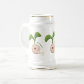 Chope À Bière Illustration de la caricature de la gerbe de grain (Devant gauche)