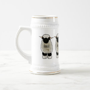Chope À Bière Illustration de la caricature de mouton Valais Bla