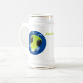 Chope À Bière Illustration de la luciole vert mou (Devant gauche)