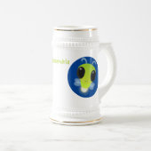 Chope À Bière Illustration de la luciole vert mou (Devant droit)