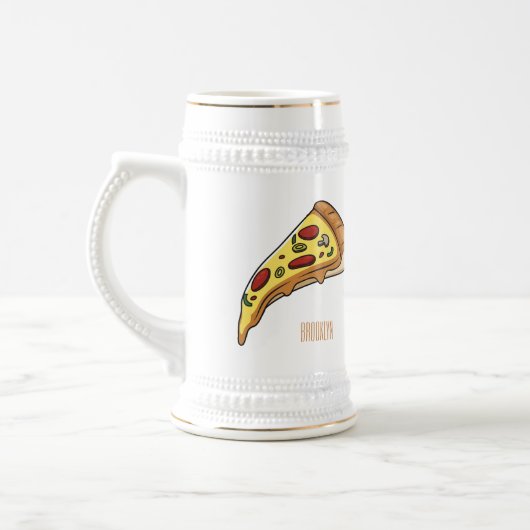 Chope À Bière Illustration de la pizza (Gauche)