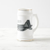 Chope À Bière Illustration de l'avion de chasse (Devant droit)