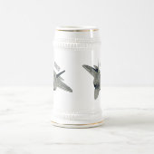 Chope À Bière Illustration de l'avion de chasse (Centre)