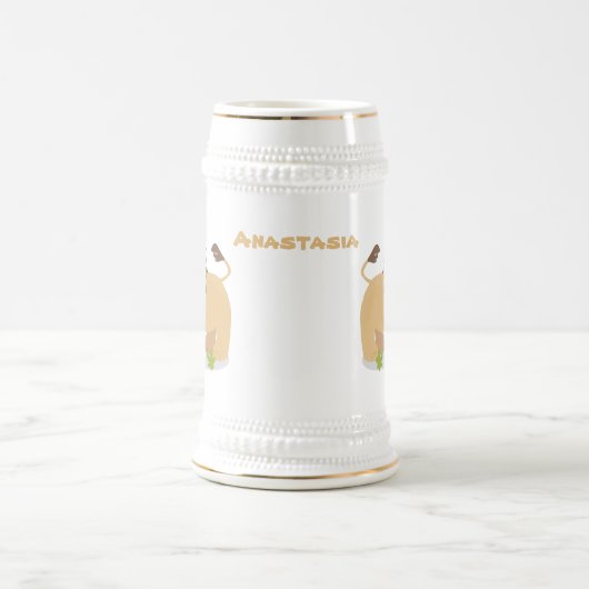 Chope À Bière Illustration de l'effervescence de lions heureux (Centre)