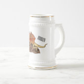 Chope À Bière Illustration de lézard à col frisé (Devant droit)