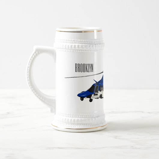 Chope À Bière Illustration de l'hélicoptère de police (Gauche)