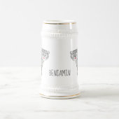 Chope À Bière Illustration de mignon léopard des neiges (Centre)