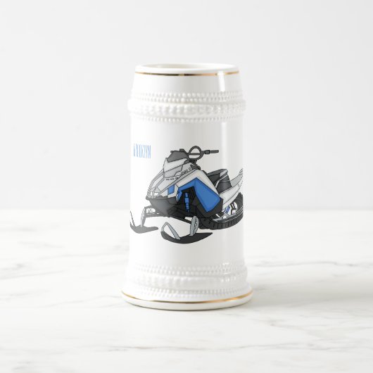 Chope À Bière Illustration de motoneige (Centre)