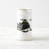 Chope À Bière Illustration de motoneige (Centre)