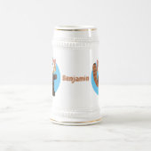 Chope À Bière Illustration de panda rouge mignon (Centre)