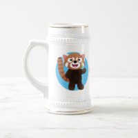Illustration de panda rouge mignon