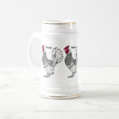 Chope À Bière Illustration de poulet Sebright (Devant gauche)