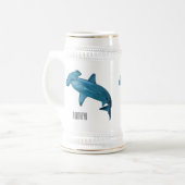 Chope À Bière Illustration de requin marteau (Devant gauche)