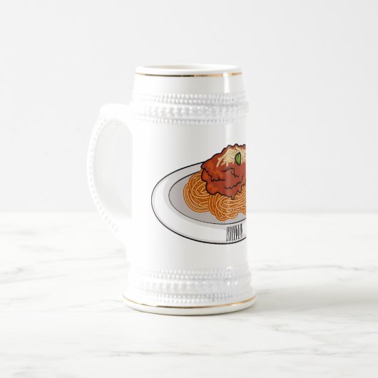 Chope À Bière Illustration de Spaghetti (Devant gauche)