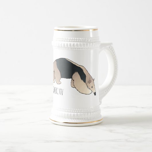 Chope À Bière Illustration de Tamandua (Devant droit)