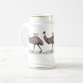 Chope À Bière Illustration d'Emu bird (Devant gauche)