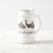 Chope À Bière Illustration d'Emu bird (Devant droit)