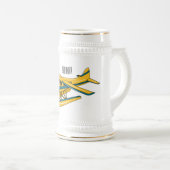 Chope À Bière Illustration d'hydravion (Devant droit)
