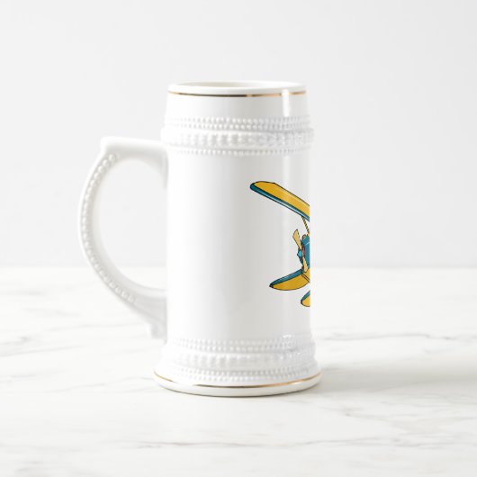 Chope À Bière Illustration d'hydravion (Gauche)