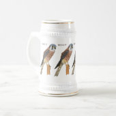 Chope À Bière Illustration d'oiseau américain Kestrel (Devant gauche)
