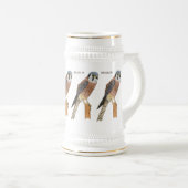 Chope À Bière Illustration d'oiseau américain Kestrel (Devant droit)