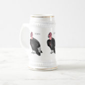 Chope À Bière Illustration d'oiseau condor de Californie (Devant gauche)