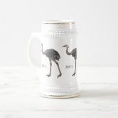 Chope À Bière Illustration d'oiseau de rhée (Devant gauche)