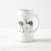 Chope À Bière Illustration d'oiseau de rhée (Devant droit)